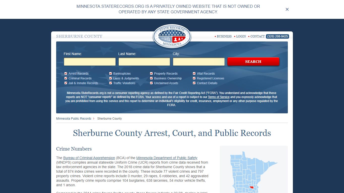 Sherburne County Arrest, Court, and Public Records