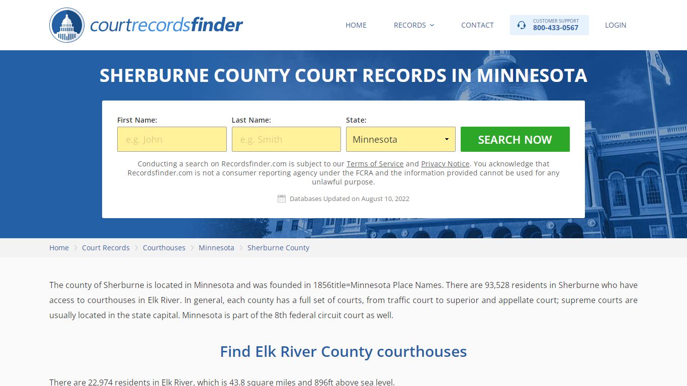 Sherburne County, MN Court Records - Find Sherburne ...